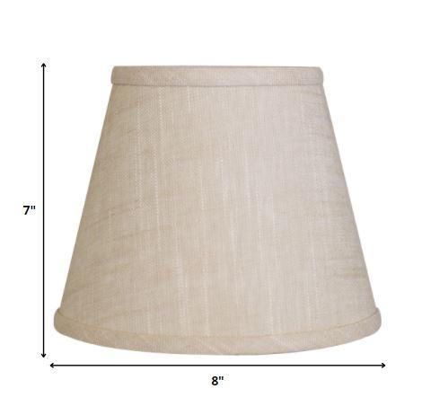 8" Light Wheat Hardback Empire Linen Lampshade - FurniFindUSA