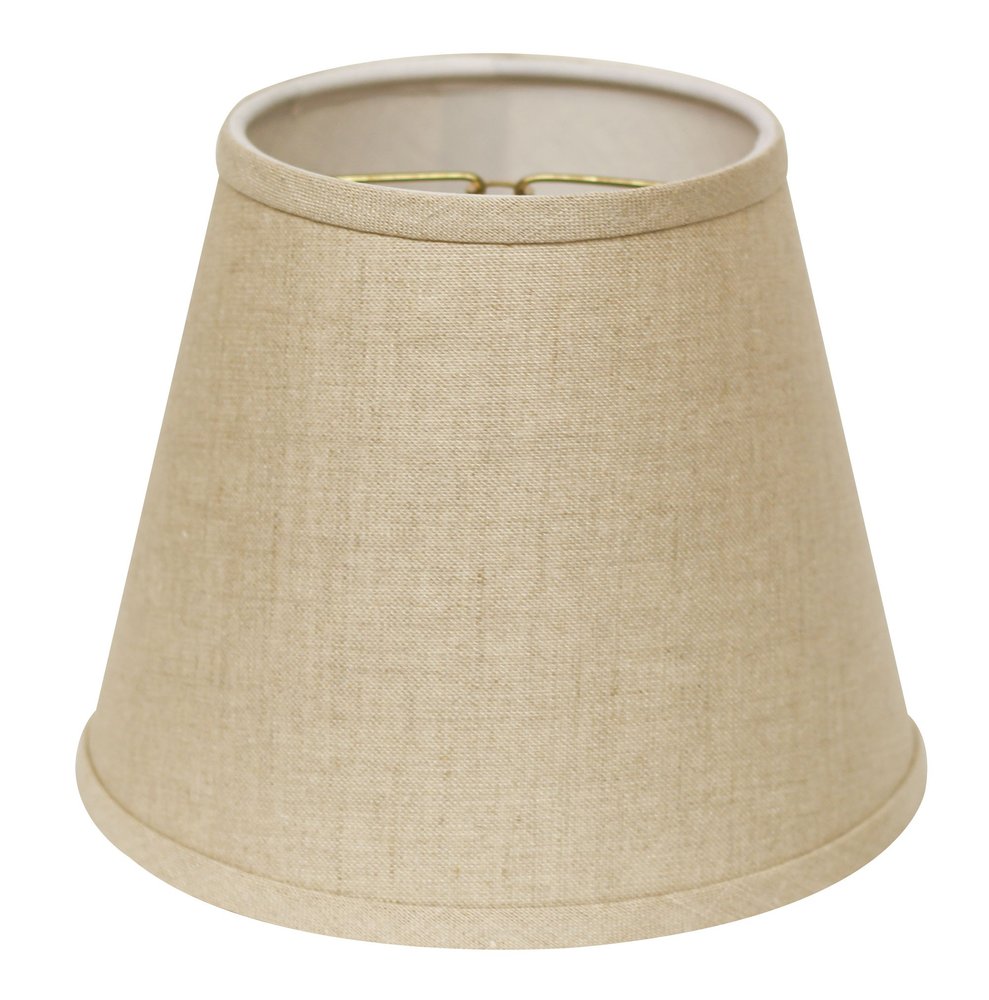 Dark Brown Linen Empire Lamp Shade — view 1
