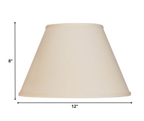 12" Ivory Premium Empire Slanted No Slub Lampshade