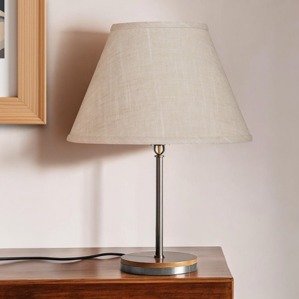 Light Yellow Linen Empire Lamp Shade — view 4