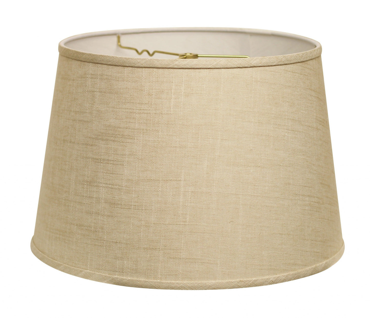 14" Light Wheat Rounded Empire Slanted Linen Lampshade