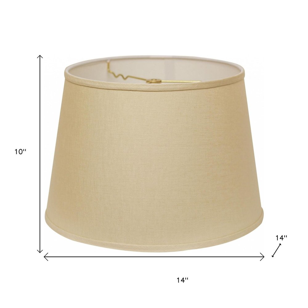 Beige Linen Empire Lamp Shade — view 6