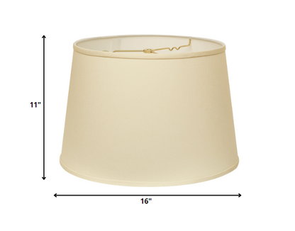 16" Ivory Rounded Empire Slanted No Slub Lampshade