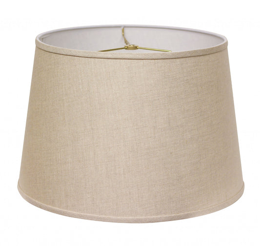 16" Dark Wheat Rounded Empire Slanted Linen Lampshade