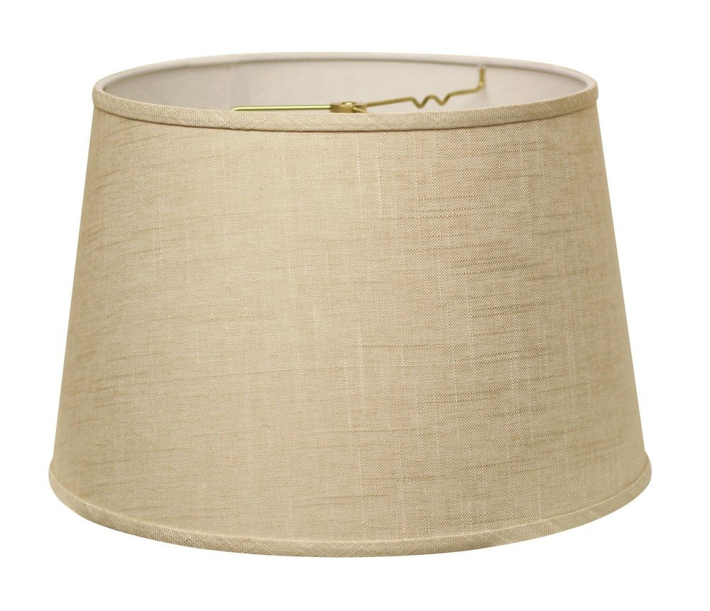 Light Yellow Linen Empire Lamp Shade — view 1