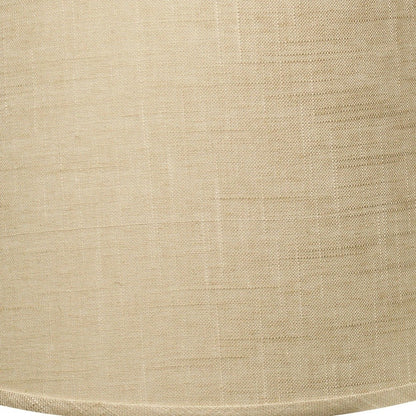 18" Light Wheat Rounded Empire Slanted Linen Lampshade