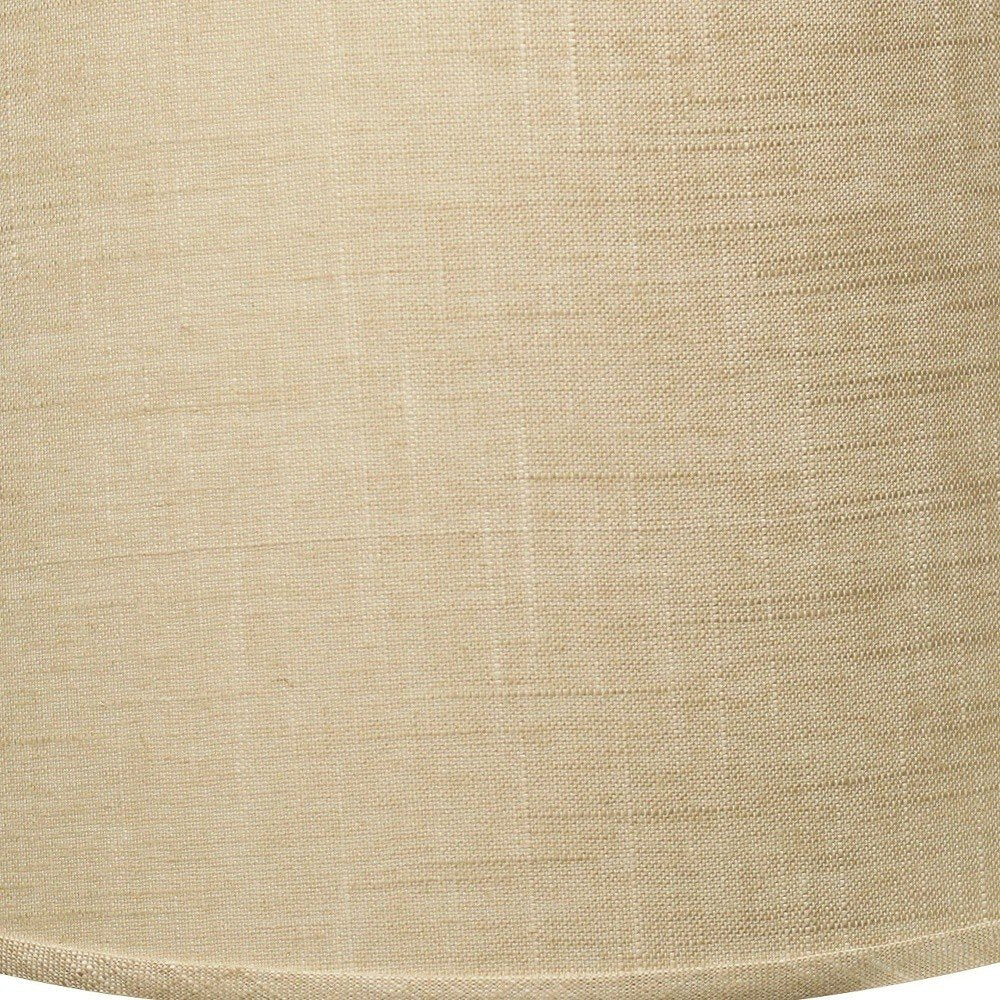 Light Yellow Linen Empire Lamp Shade — view 4