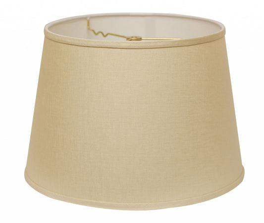 18" Parchment Biege Rounded Empire Slanted Linen Lampshade