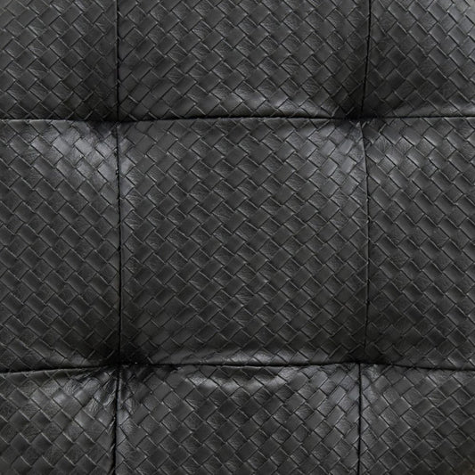 16" Gold Faux Leather Tufted Footstool HomeRoots