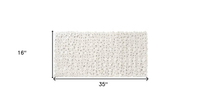 35" White Spa Pebbles Non Slip Bathtub Mat