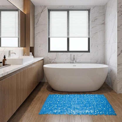 35" Blue Spa Pebbles Non Slip Bathtub Mat HomeRoots