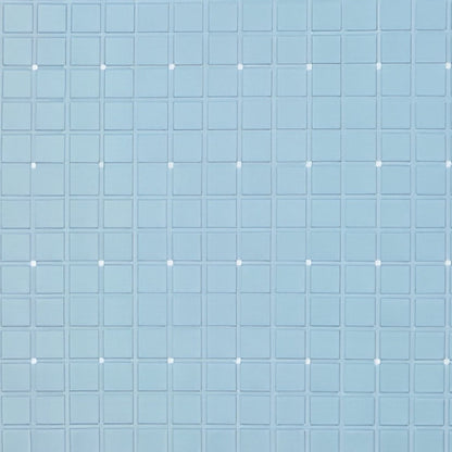 40" Light Blue Geometric Tiles Non Slip Bathtub Mat