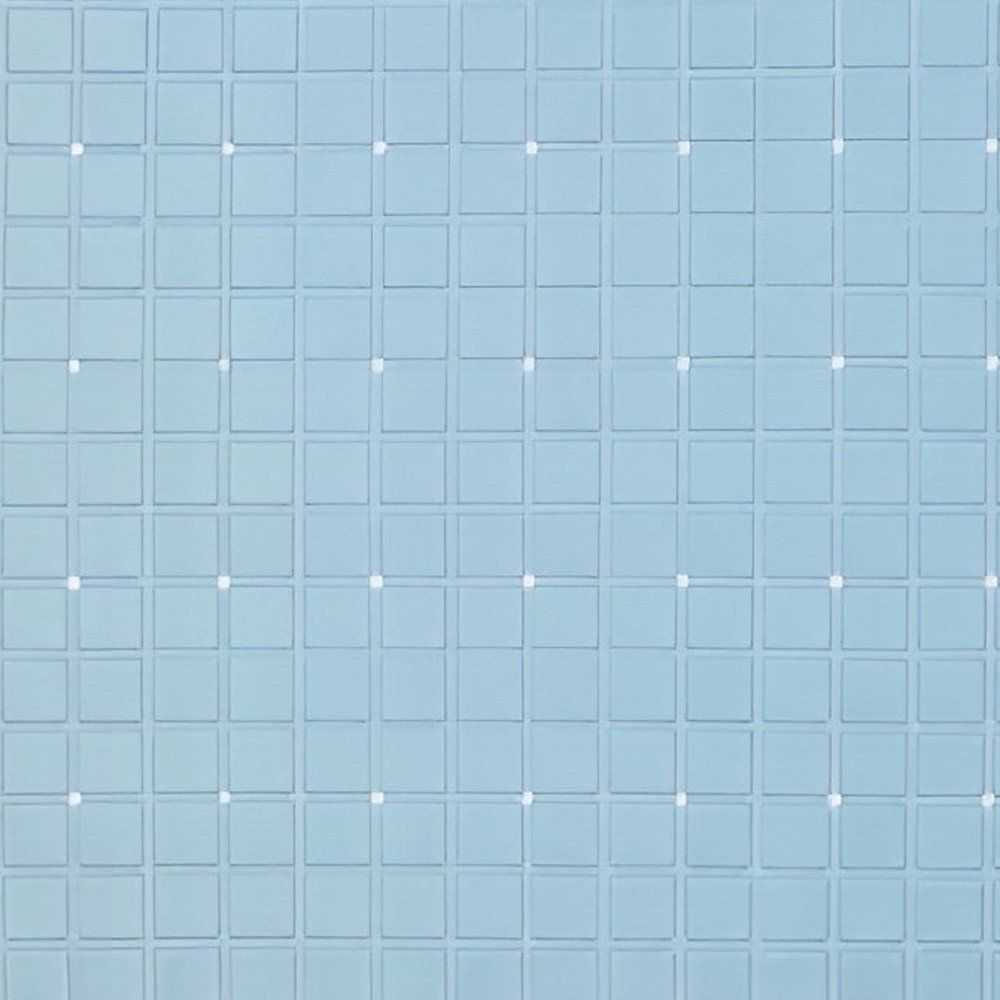 40" Light Blue Geometric Tiles Non Slip Bathtub Mat HomeRoots