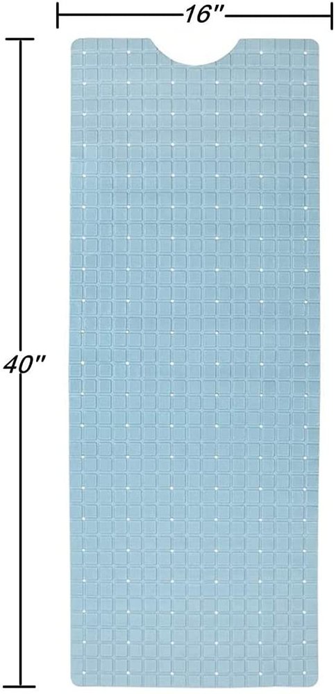 40" Light Blue Geometric Tiles Non Slip Bathtub Mat HomeRoots