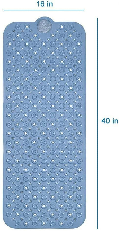 Blue Bubbles Drain Hole Bathrub Mat - FurniFindUSA