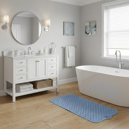 40" Blue Bubbles Non Slip Bathtub Mat HomeRoots