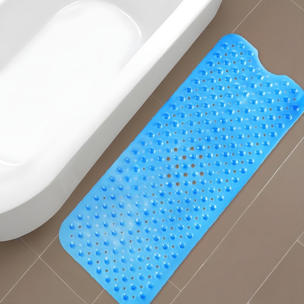 40" Translucent Blue Bubbles Non Slip Bathtub Mat HomeRoots