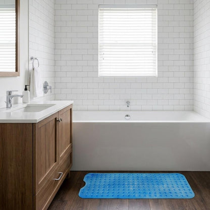 40" Translucent Blue Bubbles Non Slip Bathtub Mat HomeRoots