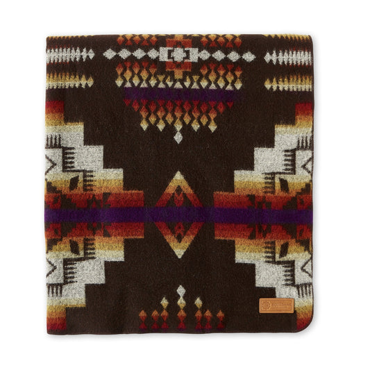 Brown Woven Acrylic Reversable Queen Blanket