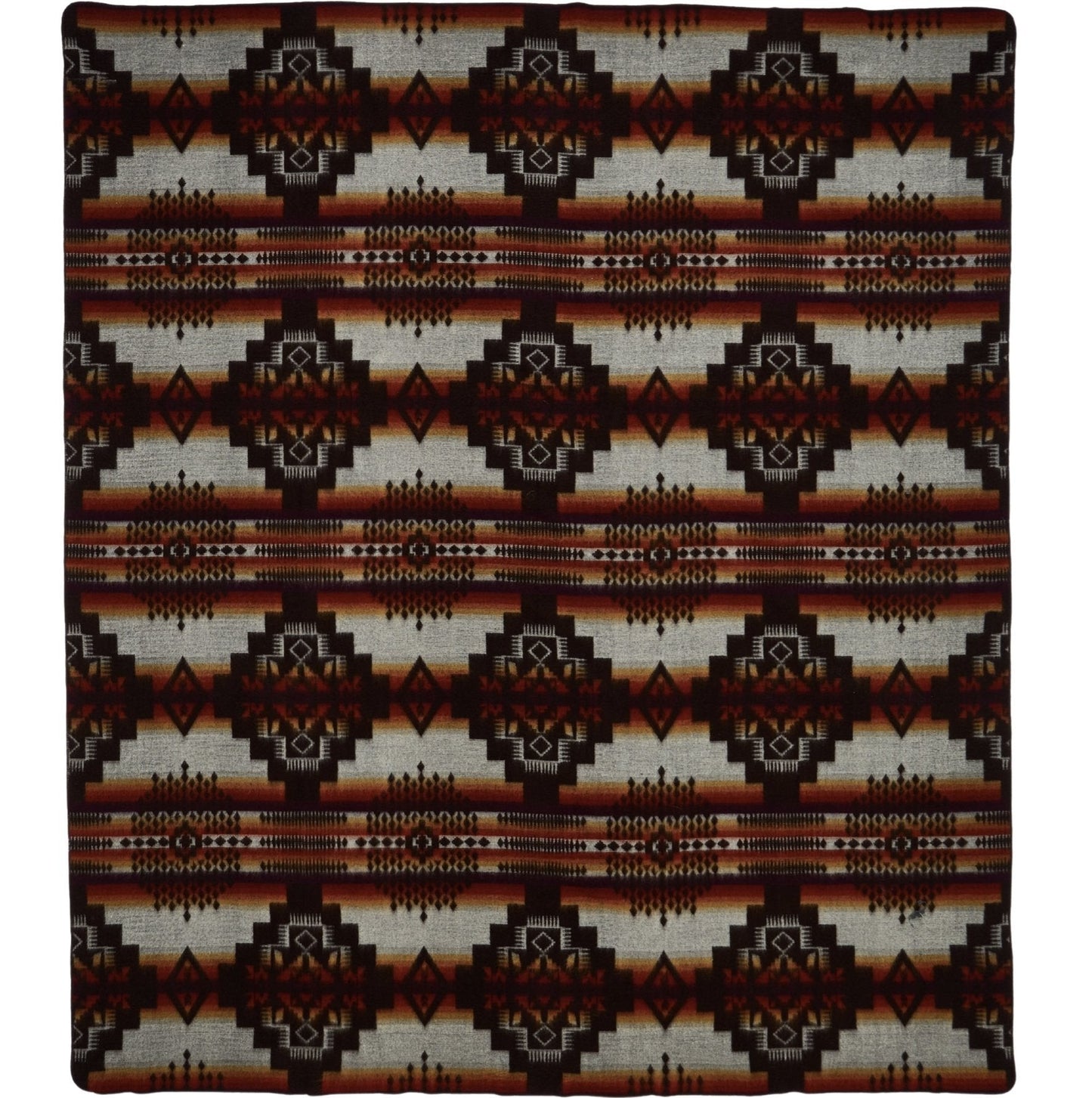 Brown Woven Acrylic Reversable Queen Blanket