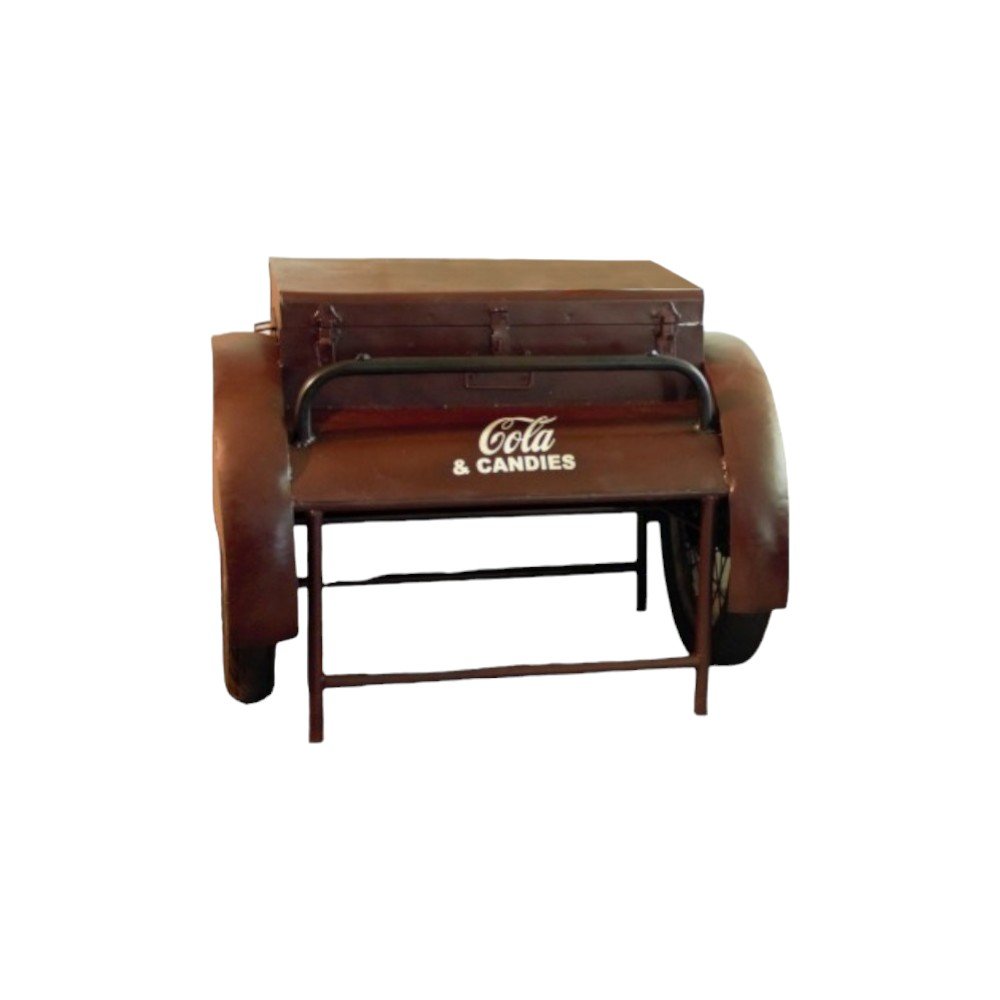 27" Maroon Steel End Table HomeRoots
