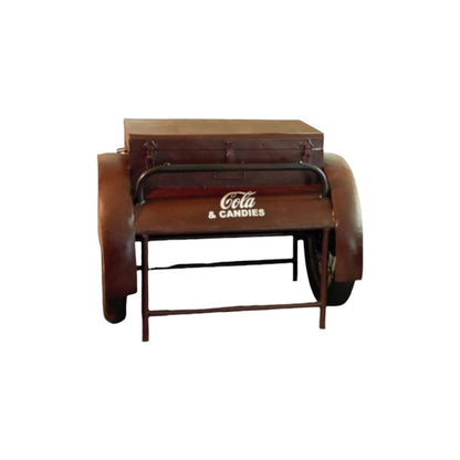 27" Maroon Steel End Table HomeRoots