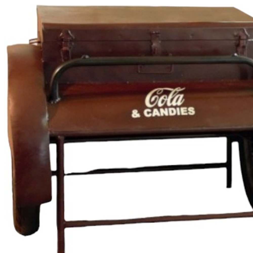 27" Maroon Steel End Table HomeRoots
