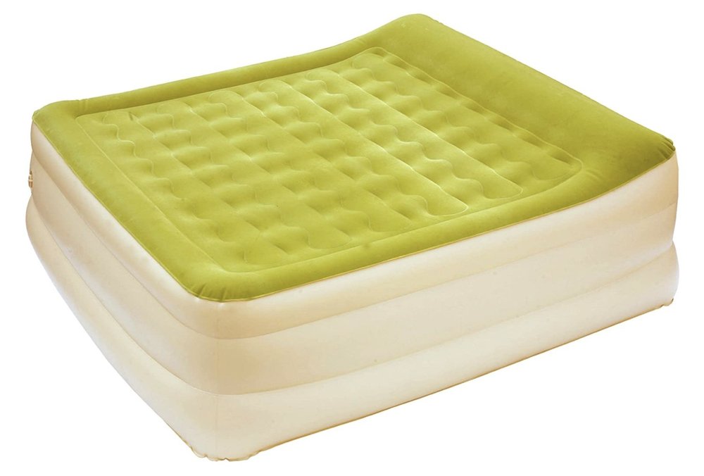 Raised Head Moss Green Inflatable Queen Size Bed Mattress HomeRoots