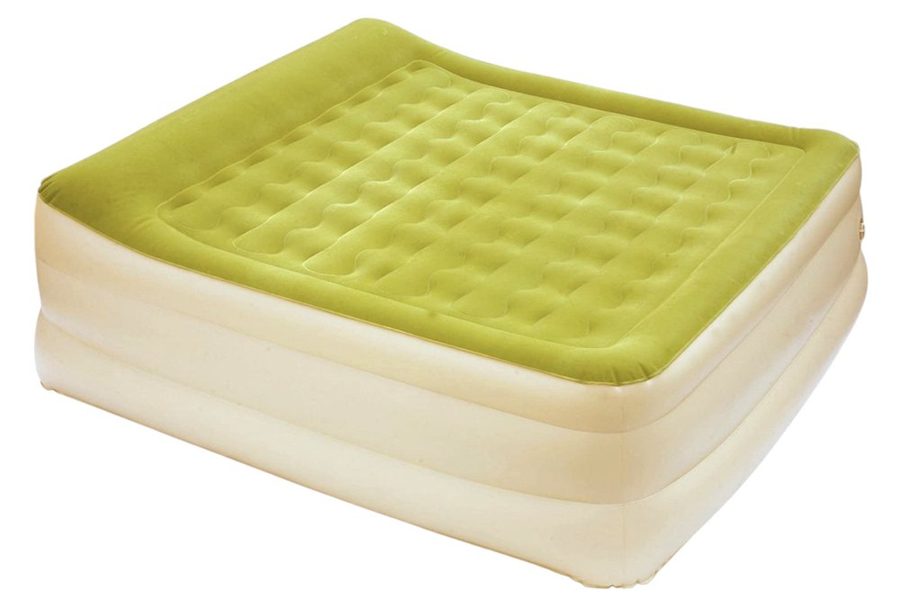 Raised Head Moss Green Inflatable Queen Size Bed Mattress HomeRoots