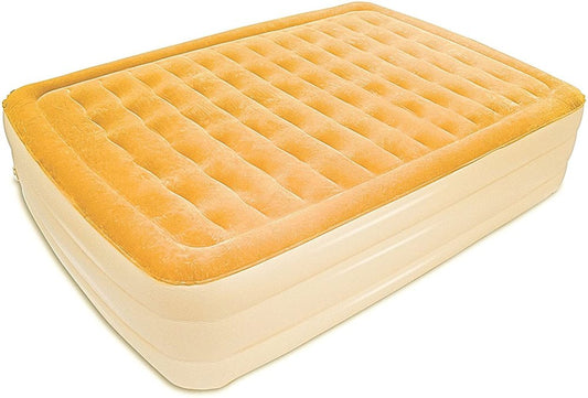 Dreamy Golden Inflatable Queen Size Air Mattress HomeRoots
