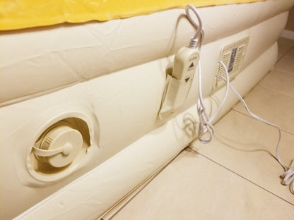Dreamy Golden Inflatable Queen Size Air Mattress HomeRoots