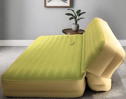 Incline Adjustable Moss Green Inflatable Queen Size Air Mattress HomeRoots