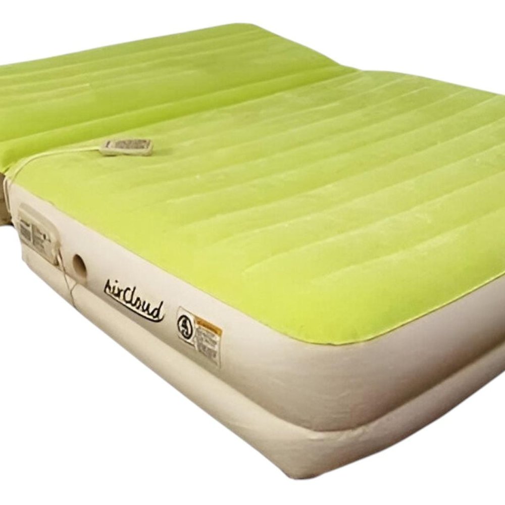Incline Adjustable Moss Green Inflatable Queen Size Air Mattress HomeRoots