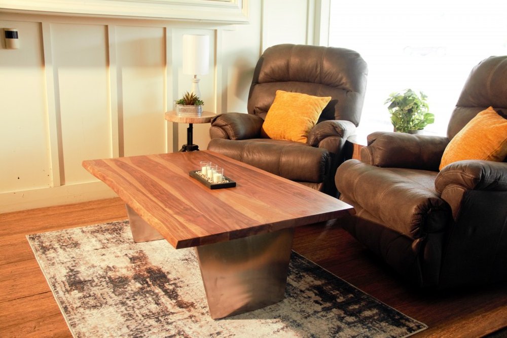 31" Natural Solid Wood Live Edge Coffee Table HomeRoots