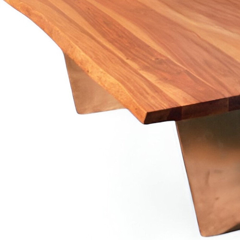 31" Natural Solid Wood Live Edge Coffee Table HomeRoots