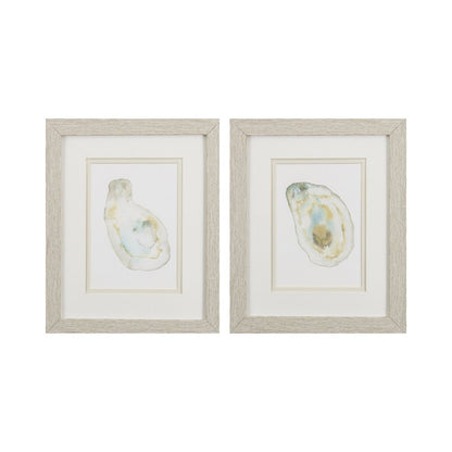 Set Of Two Oyster Brown Framed Wall Art HomeRoots
