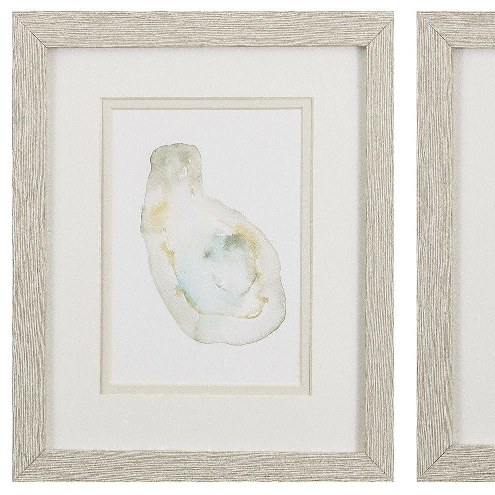 Set Of Two Oyster Brown Framed Wall Art HomeRoots