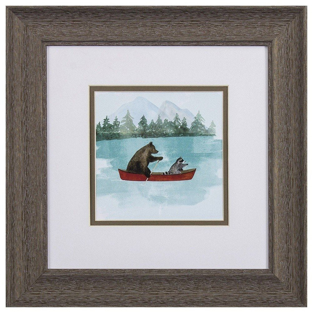 Set Of Two Bear Lake Brown Framed Print Wall Art