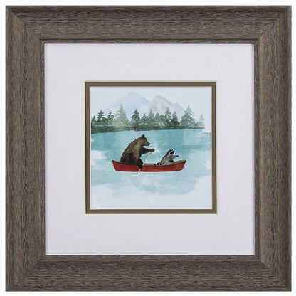 Set Of Two Bear Lake Brown Framed Print Wall Art