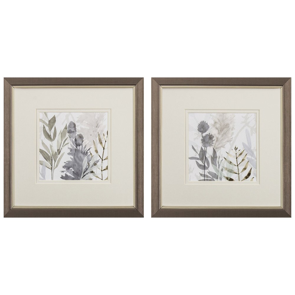 Set Of Two Shadow Woods Bronze Framed Wall Art