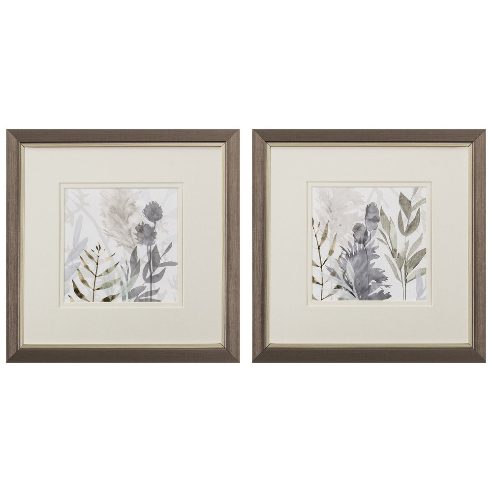 Set Of Two Shadow Woods Bronze Framed Wall Art