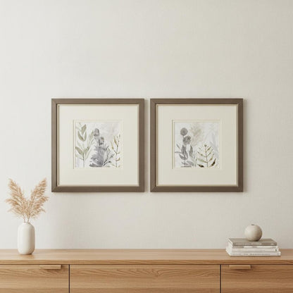 Set Of Two Shadow Woods Bronze Framed Wall Art