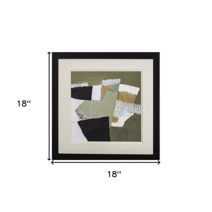 Set Of Two Olive Black Gold Wall Art