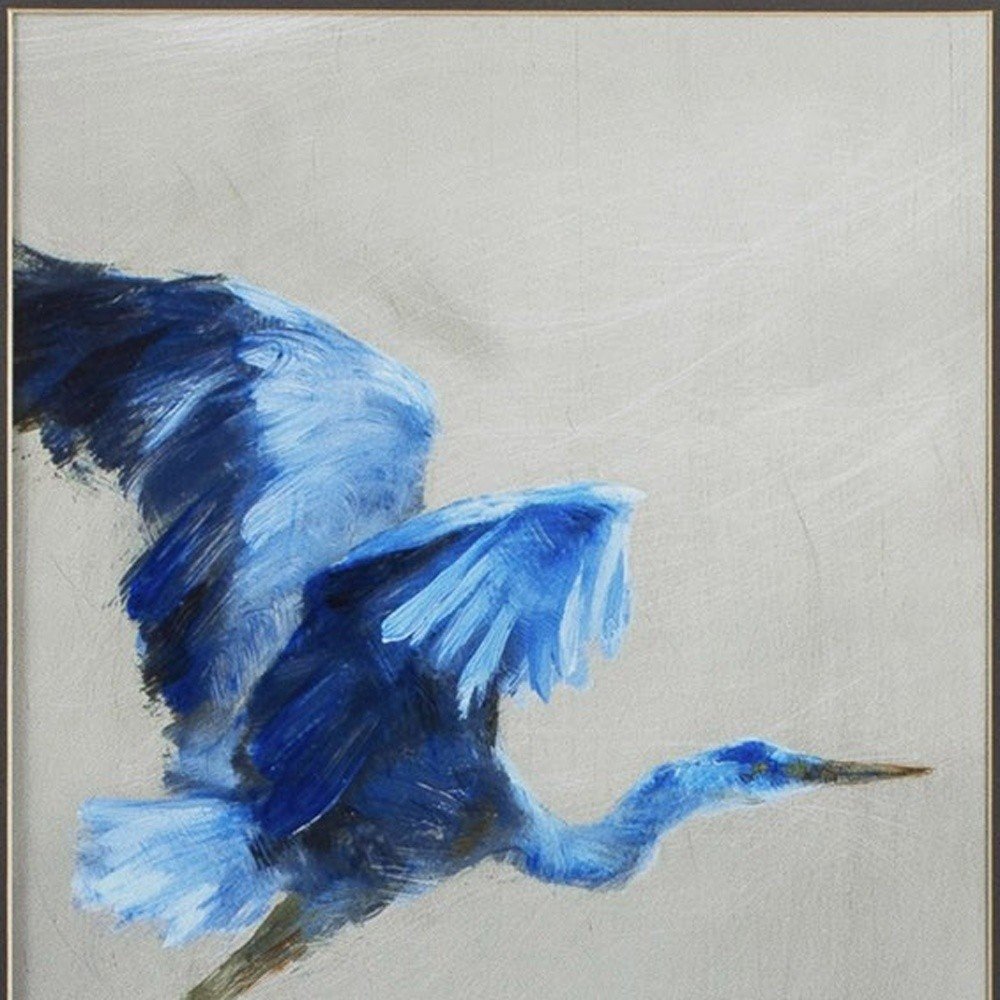 Set of Two Blue Heron Framed Art — view 3