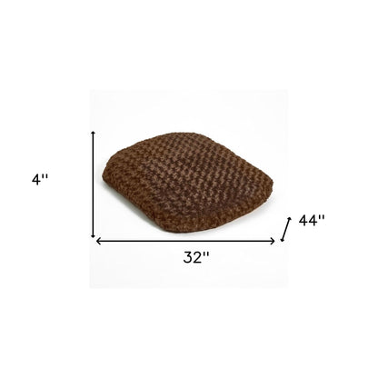 Brown 3" x 4" Lux Faux Fur Oval Pet Bed - FurniFindUSA