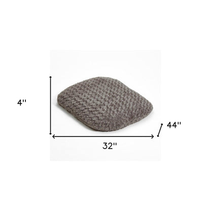 Gray 3" x 4" Lux Faux Fur Oval Pet Bed - FurniFindUSA