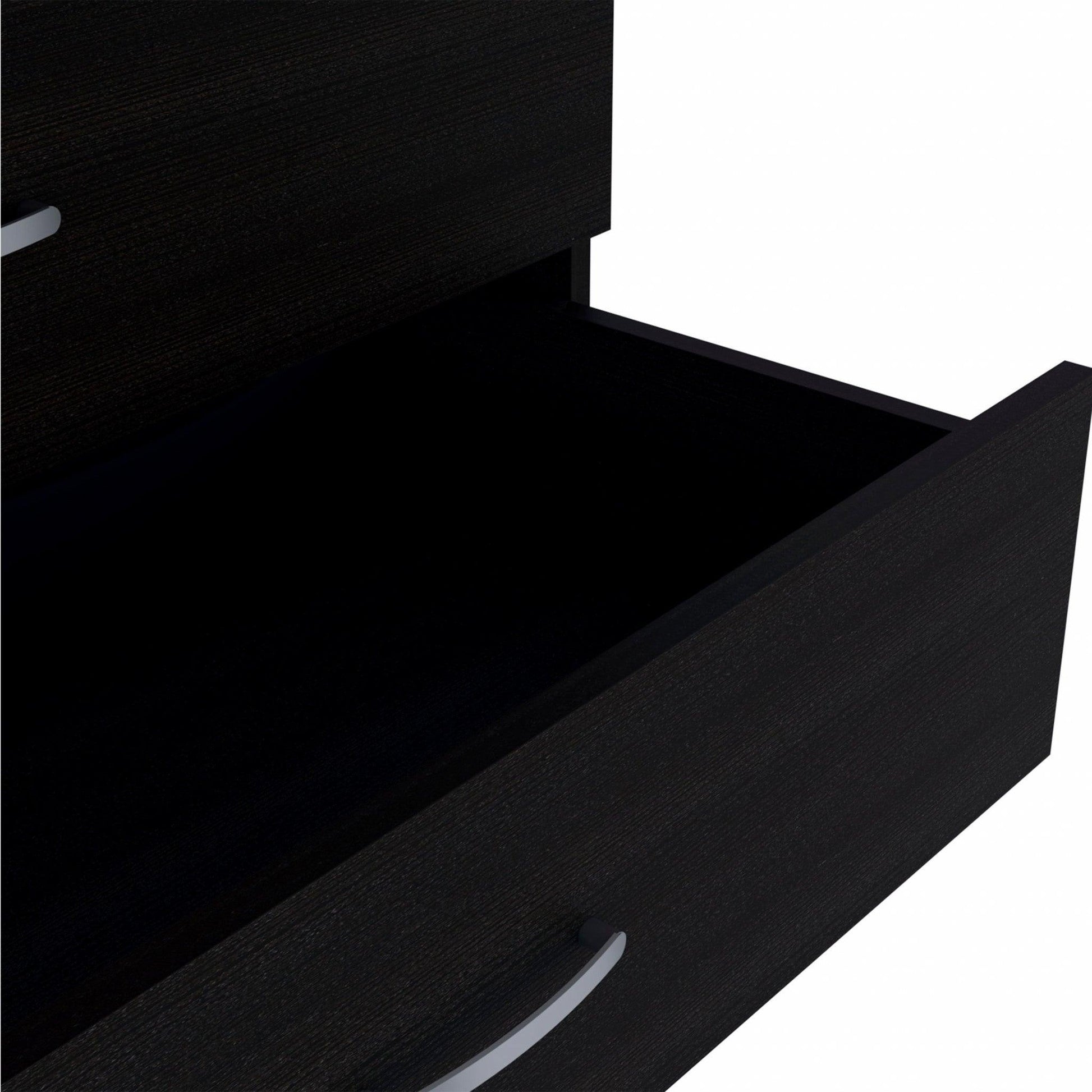 31" Black Three Drawer Dresser - FurniFindUSA