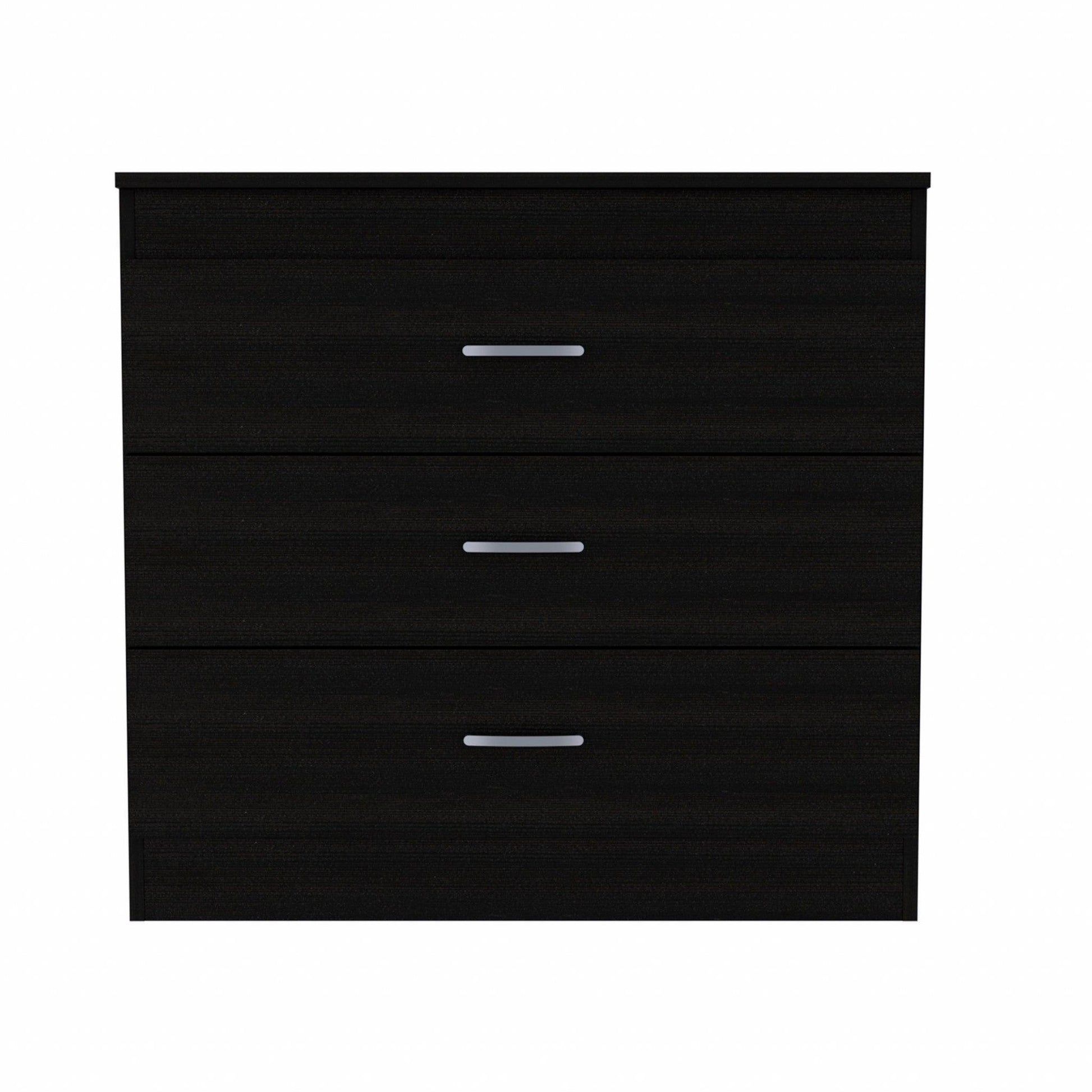 31" Black Three Drawer Dresser - FurniFindUSA