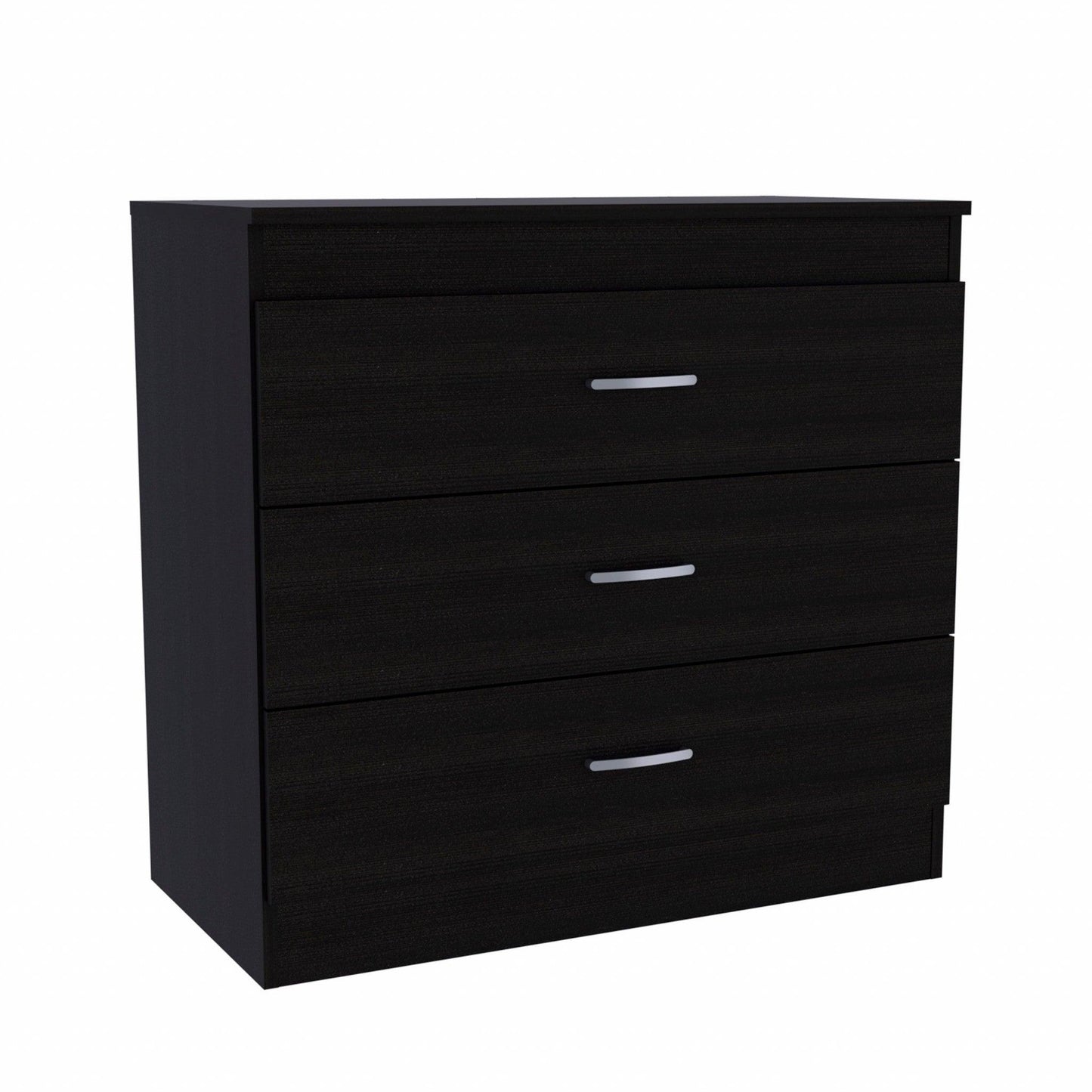 31" Black Three Drawer Dresser - FurniFindUSA