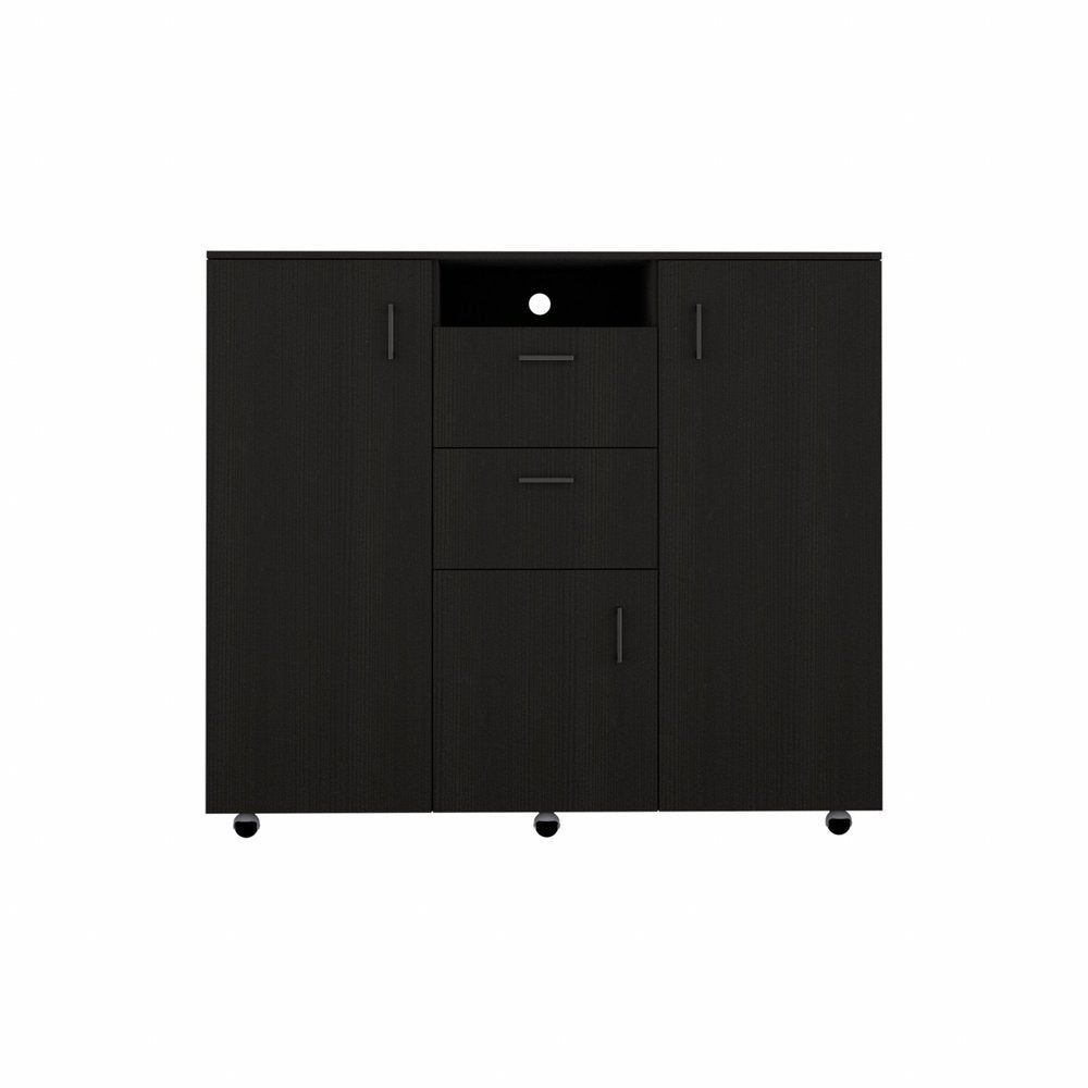 55" Black Two Drawer Dresser HomeRoots